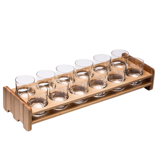 捷克进口6只装水晶玻璃带刻度白酒杯烈酒杯家用一两小酒杯分酒器