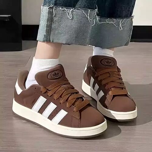 adidas阿迪达斯三叶草男女复古栗棕色板鞋campus 00S运动鞋GY6433