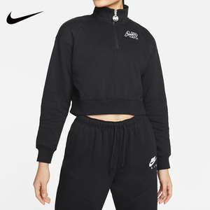 Nike耐克卫衣女2023季新款运动休半拉链宽松舒适套头衫DM6074