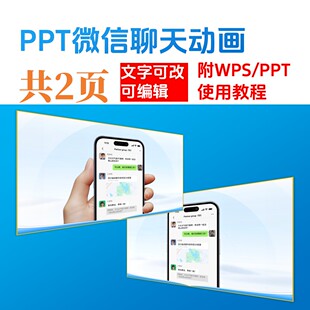PPT微信聊天动画模板(内容可编辑更改)【附WPS/PPT使用方法】