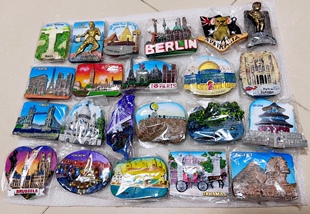 磁贴伦敦埃及风景点树脂冰箱贴创意国内旅游纪念品12号链接/特价