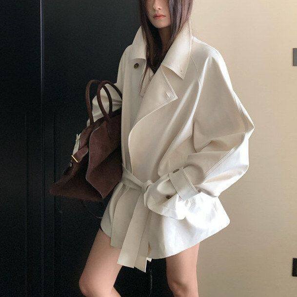 时尚2026纯色女高级感宽松外套