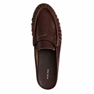 2025真皮褶皱牛皮舒适百搭圆头包头平跟穆勒半托鞋 ALIAS MAE