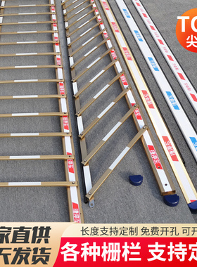 捷顺道闸杆捷停车栅栏杆车库停车场捷讯加厚铝合金升降杆0207金色