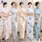 民国风复古老上海改良走秀连衣裙惊艳 年轻款 旗袍长款 夏2023年新款