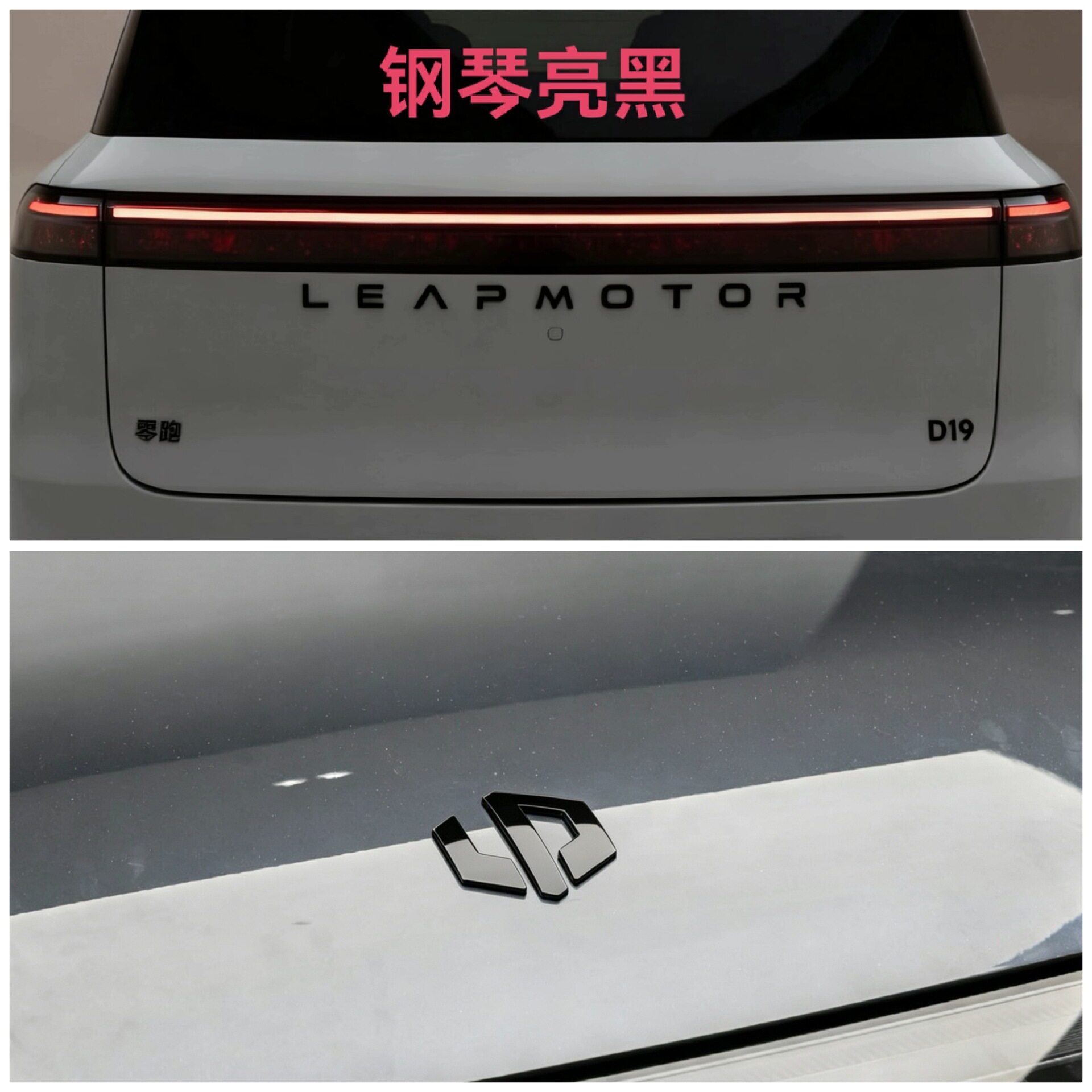 适用零跑D19车标个性运动黑武士黑化覆盖改装车标贴车尾装饰贴D19