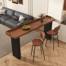 简约实木吧台桌家用阳台客厅沙发隔断桌高脚桌靠墙窄长条桌酒吧椅