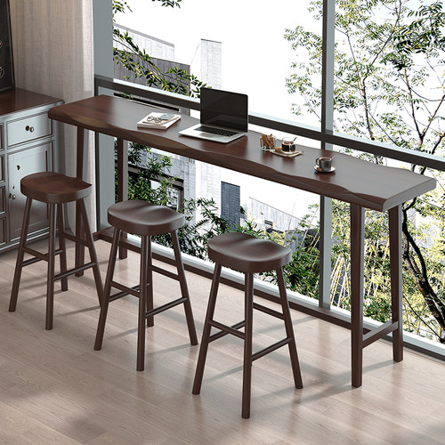 阳台实木吧台桌椅厂家自销可定制