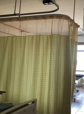 厂家直销医用隔断帘医院床阻燃隔帘布美容院医院窗帘色织隔帘布定