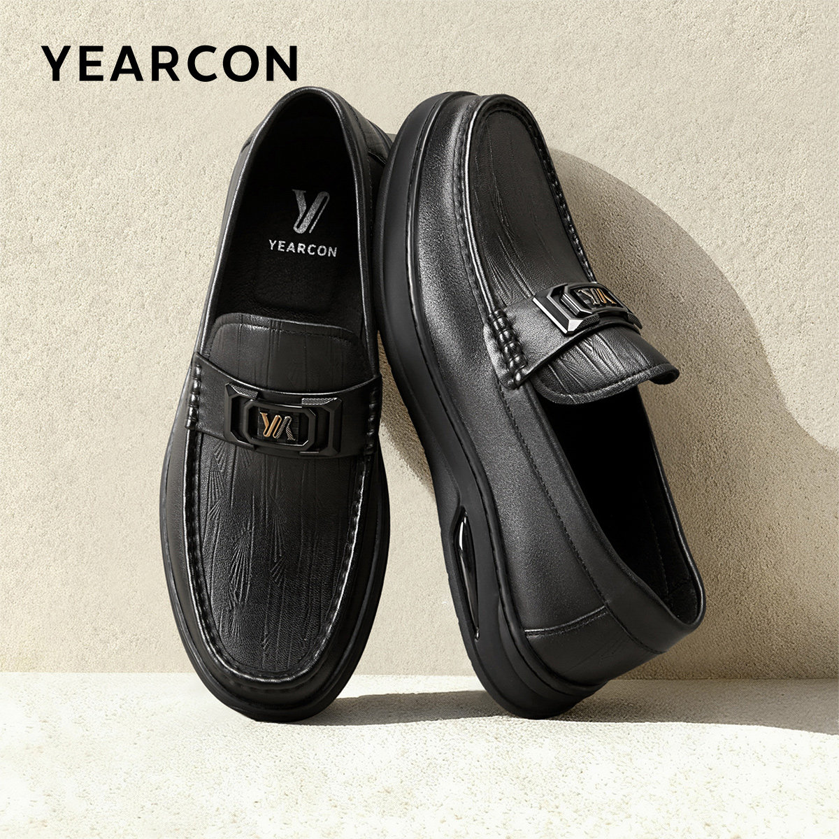 意尔康男鞋2026春季真皮商务休闲皮鞋软底乐福鞋一脚蹬单鞋男士,流行男鞋,乐福鞋（豆豆鞋）,淘宝优惠券,粉丝福利购,淘宝优惠卷