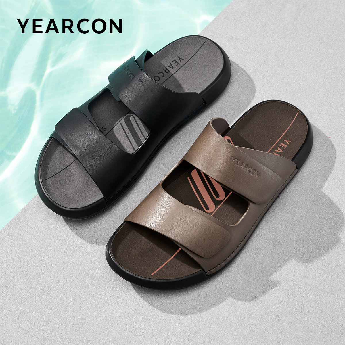 意尔康男鞋夏季博肯男士凉鞋外穿休闲凉拖鞋户外沙滩鞋软底一字拖