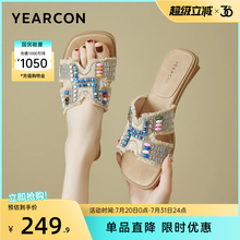 意尔康女鞋2025夏天凉鞋外穿凉拖波西米亚度假风配裙子海边沙滩鞋
