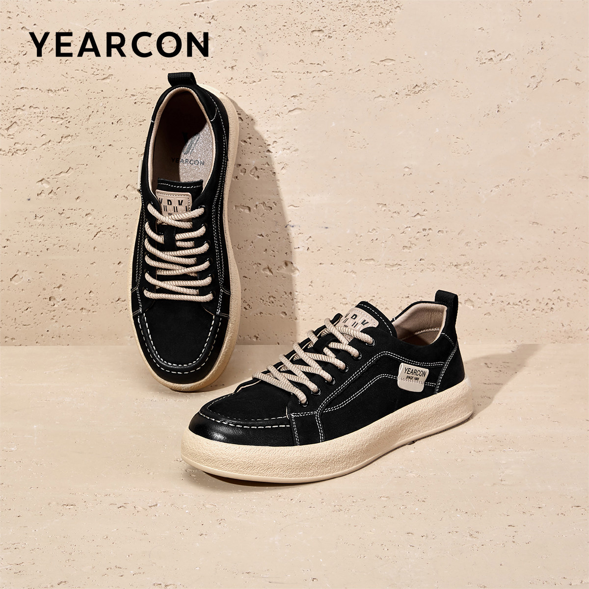 意尔康男鞋春秋季男士真皮牛皮休闲鞋板鞋男款轻便软底舒适百搭