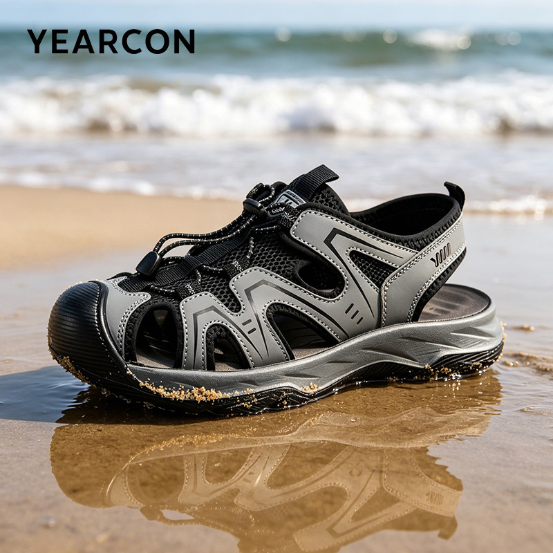 意尔康男鞋2026新款夏季男士凉鞋外穿开车镂空透气休闲鞋户外溯溪