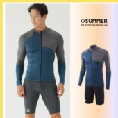 游泳衣健身运动泳装 新品 套装 拉链大码 水母服速干分体 潜水服男长袖