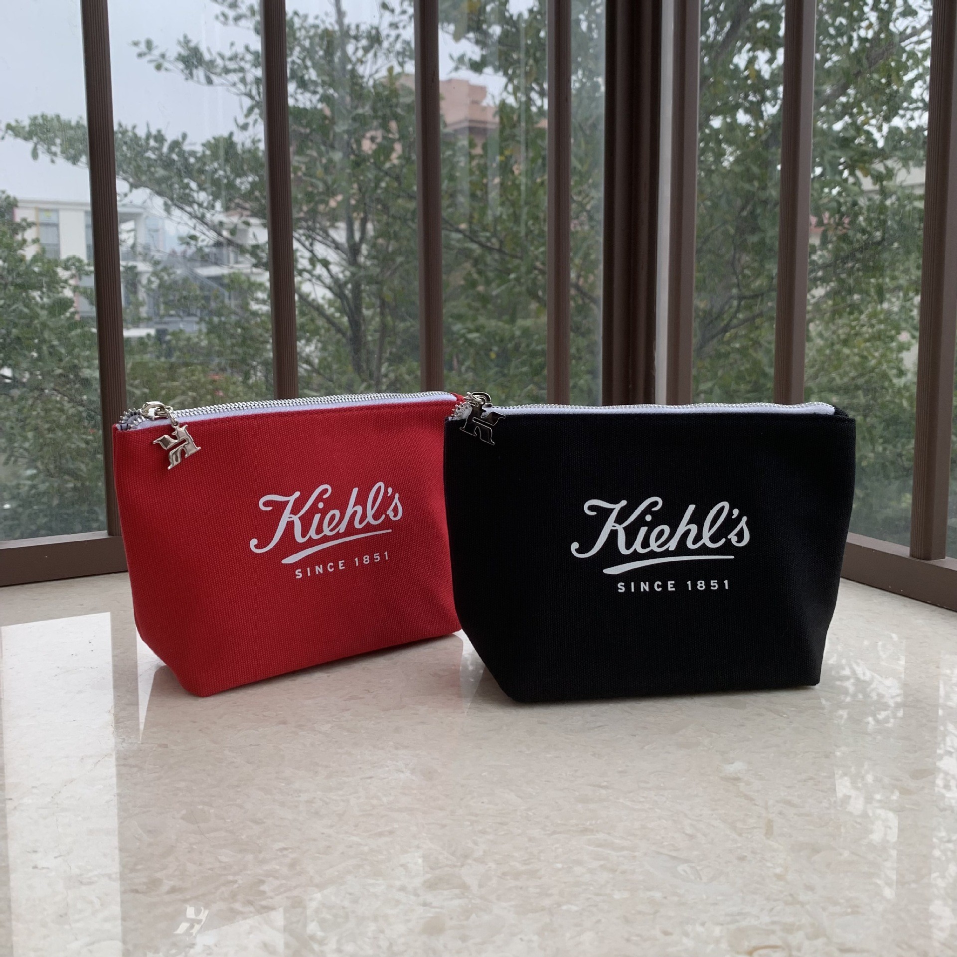 科颜氏专柜化妆包帆布两色原包装