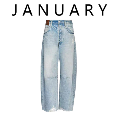 JANUARY张俪侯明昊同款牛仔裤女