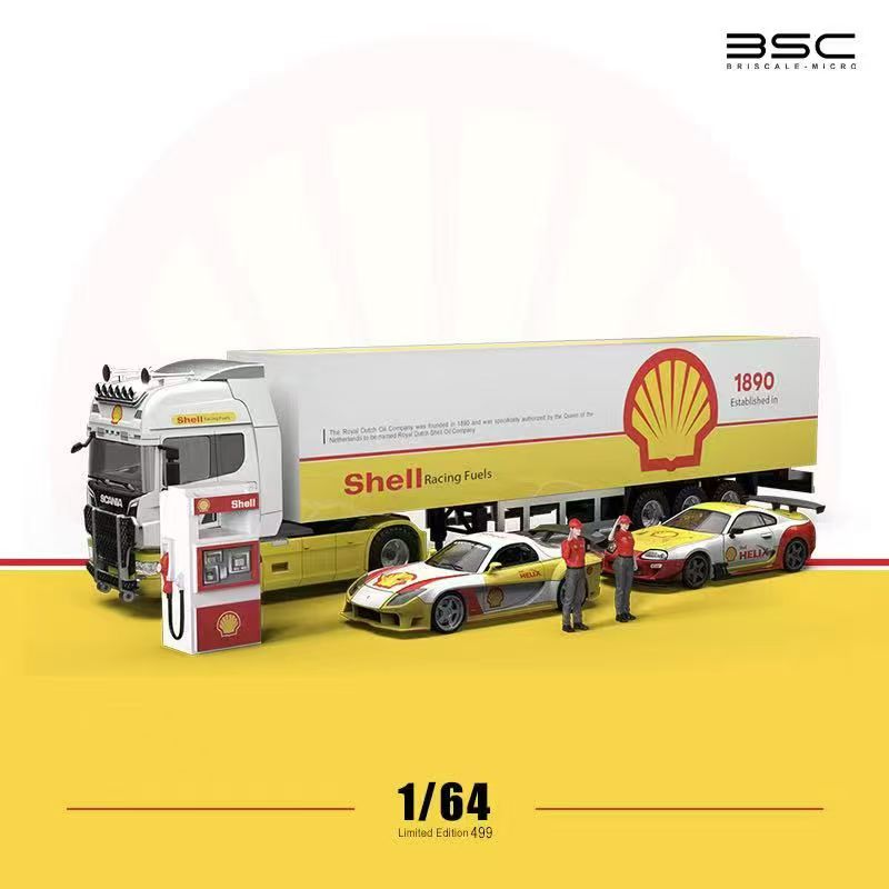 1:64 BSC马自达RX7丰田SupraA80斯堪尼亚运输车Shell涂装套装车模