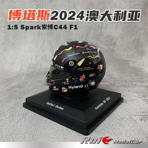 现货1:5 Spark博塔斯2024澳大利亚头盔模型索博C44 F1车模周边