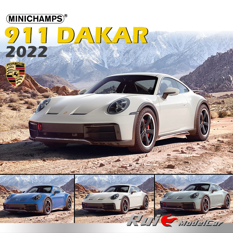 1:18迷你切保时捷PORSCHE 911 DAKAR  2022合金三开汽车模型