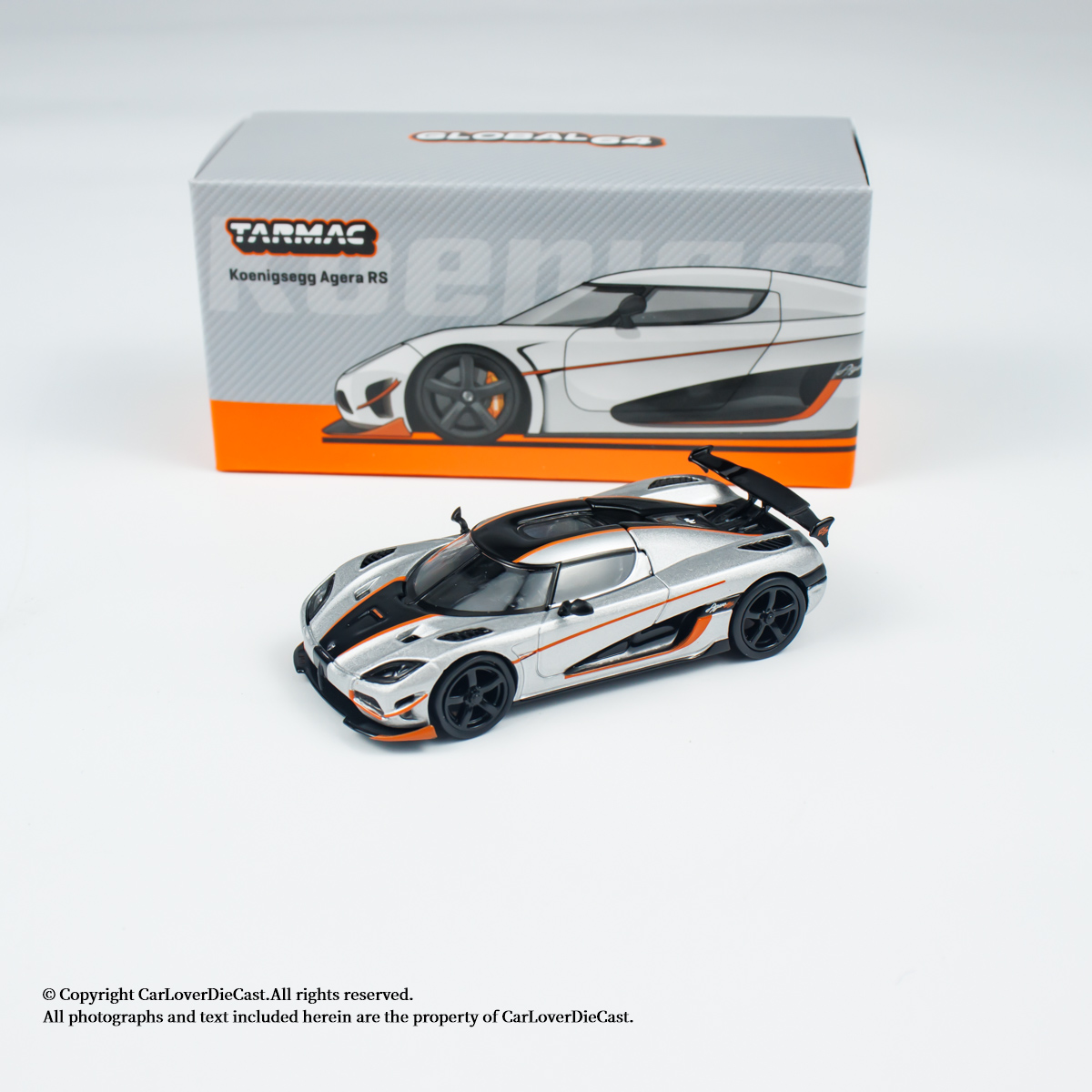 现货1:64 TW 科尼赛克 Koenigsegg 银色合金车模收藏摆件