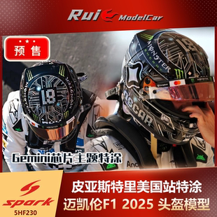 迈凯伦F1皮亚斯特里2025美国大奖赛特涂头盔模型收藏 SPARK 预1