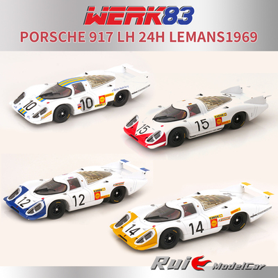 预1:18WERK83 保时捷917 LH 24h勒芒赛1969汽车模型收藏摆件