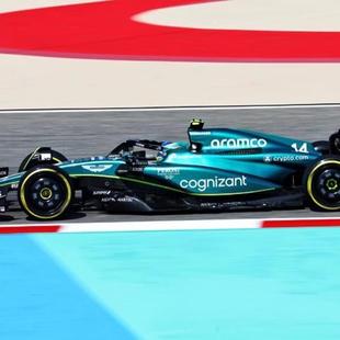 特价 1:43迷你切阿隆索2023摩纳哥站亚军阿斯顿马丁AMR23 F1车模