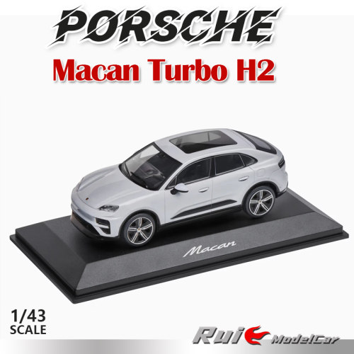 1:43保时捷原厂Porsche Macan Turbo H2 2024年款汽车模型