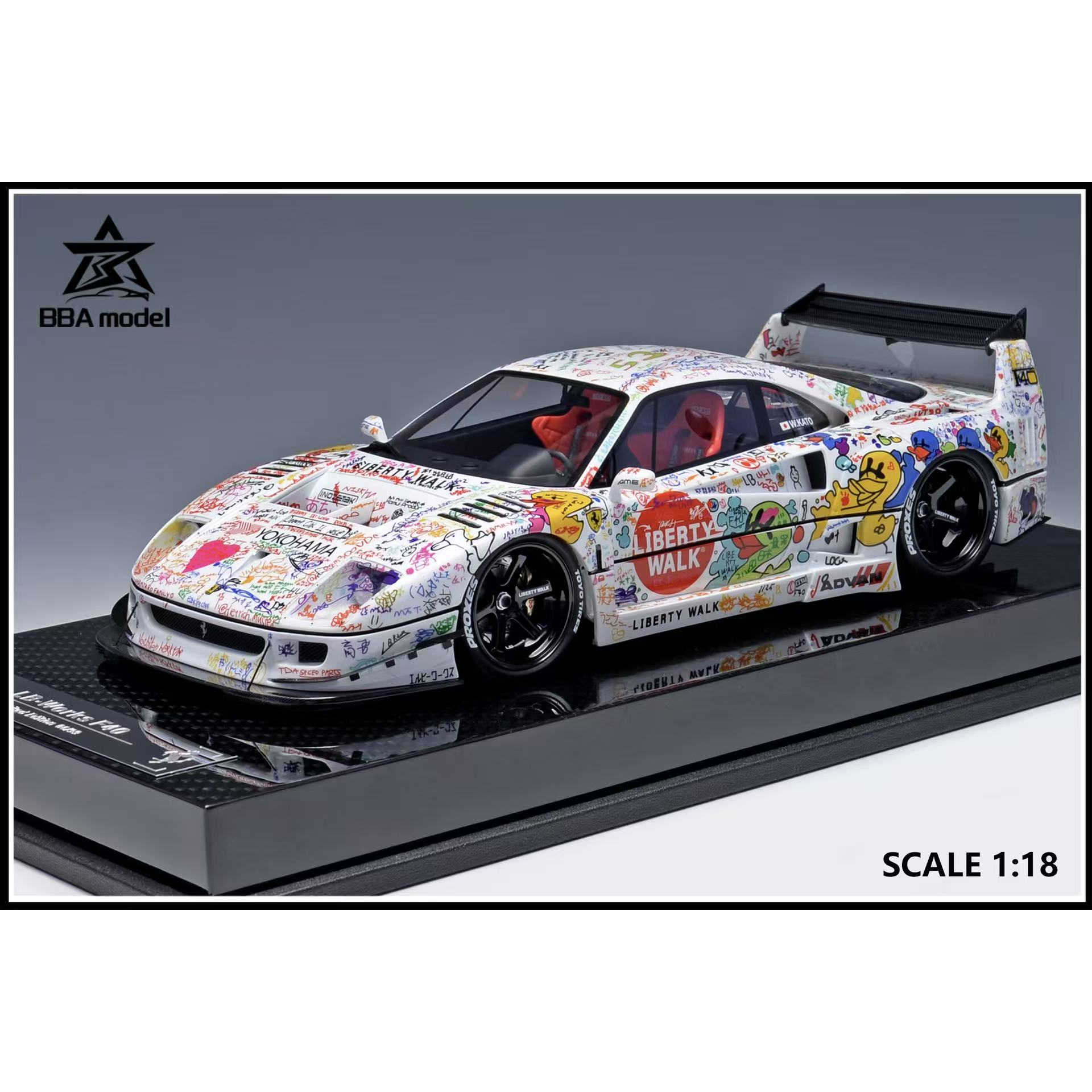 预1:18 BBA model LB-Works 法拉利F40树脂车模收藏摆件