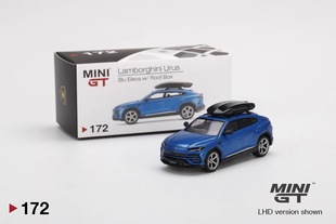 兰博基尼URUS MINIGT 172蓝色带行李箱合金模型 现货1