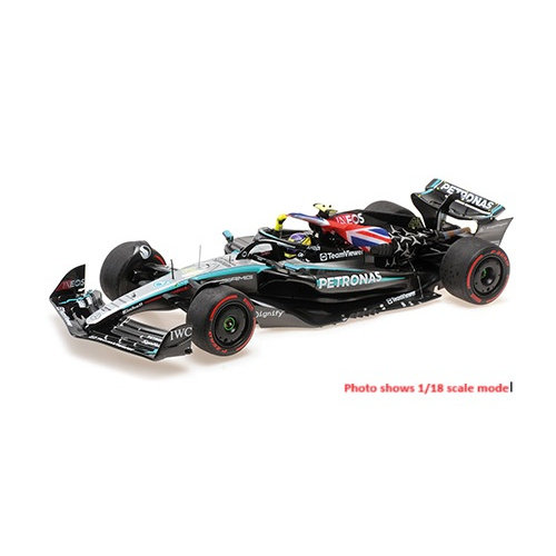 预1:12 迷你切 梅赛德斯AMG F1 W15 汉密尔顿2024英国夺冠车模
