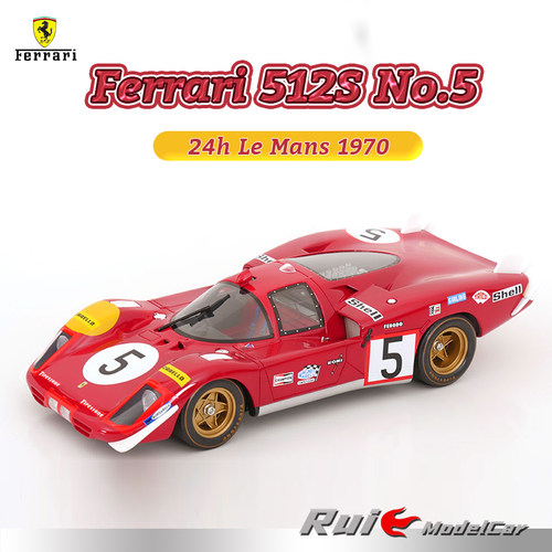 预1:18 Werk83法拉利512s 1970勒芒24小时赛5号汽车模型
