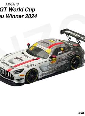 现货1/64 Kengfai 奔驰AMG GT3澳门GT世界杯夺冠2024车模