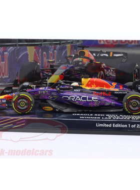预1:43迷你切 F1红牛RB19#1维斯塔潘2023拉斯维加斯夺冠车模收藏