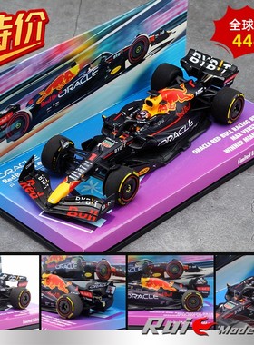 特价 预1:43迷你切红牛F1 RB18 2022迈阿密 维斯塔潘车模