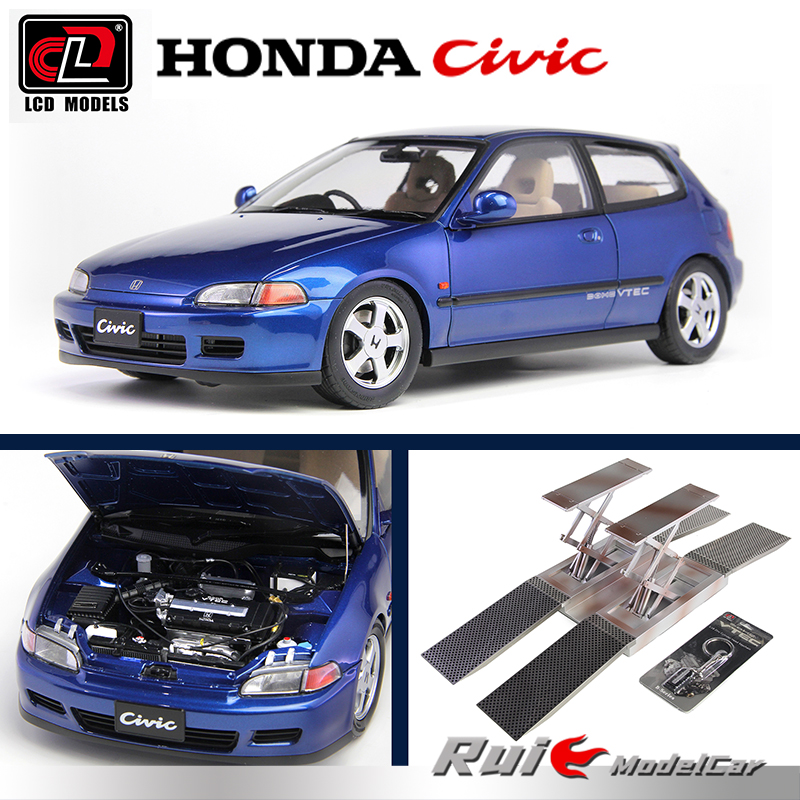 1:18 LCD本田思域Civic EG6 SiR SiRII合金全开汽车模型收藏摆件