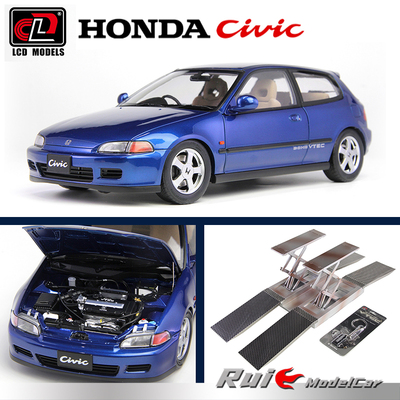 1:18 LCD本田思域Civic EG6 SiR SiRII合金全开汽车模型收藏摆件