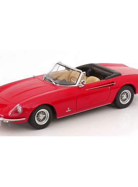 预1:18 KK-Scale 法拉利365 California敞篷版1966红色车模收藏