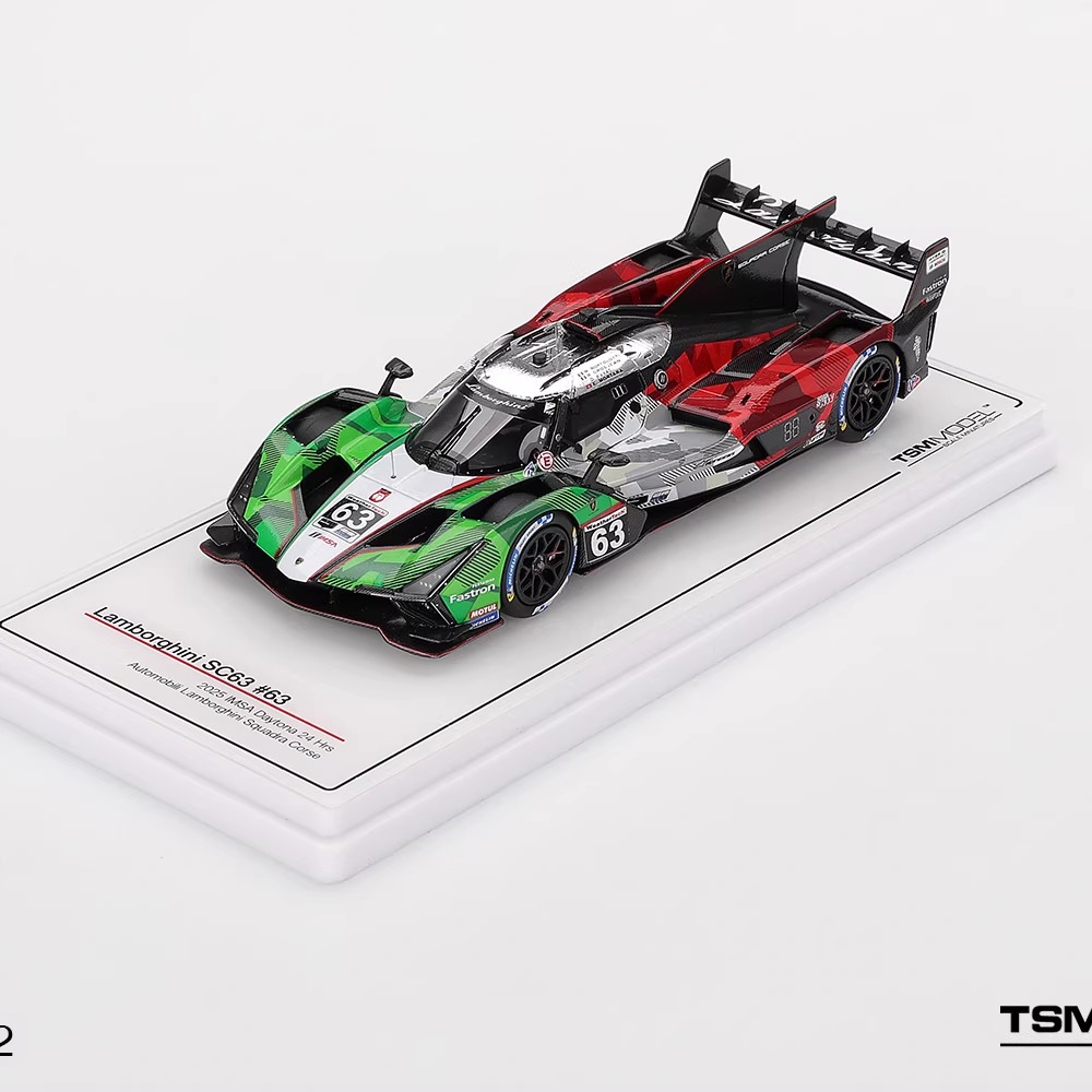 预1:43 TSM 兰博基尼SC63 #63 2025IMSA戴通纳24h耐力赛车模收藏