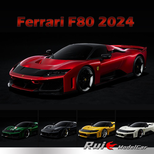 预1:18 MR法拉利Ferrari F80 2024 Con Vetrina汽车模型摆件