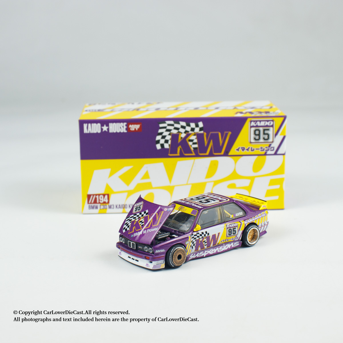 现货1:64 Kaido House+MINIGT 宝马M3 Kaido KW V1车模
