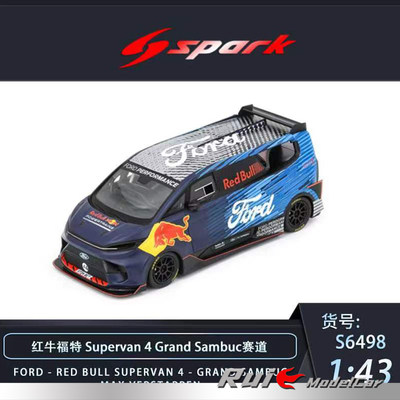 预1:43 SPARK福特SUPERVAN 4.0红牛维斯塔潘Gran Sambuc 汽车模型