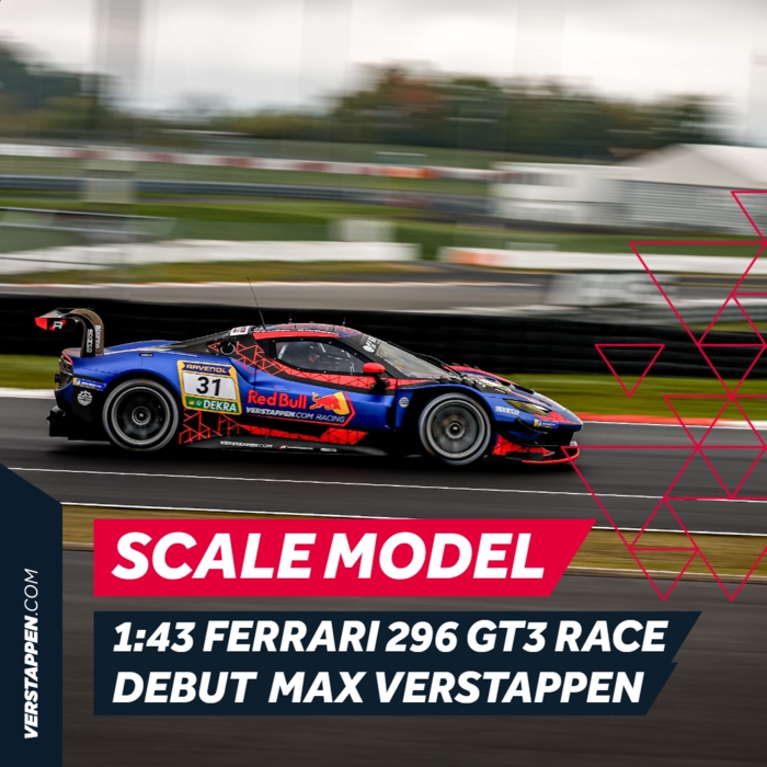 代购1:43/18 Looksmart维斯塔潘纽博格林首秀法拉利296GT3车模