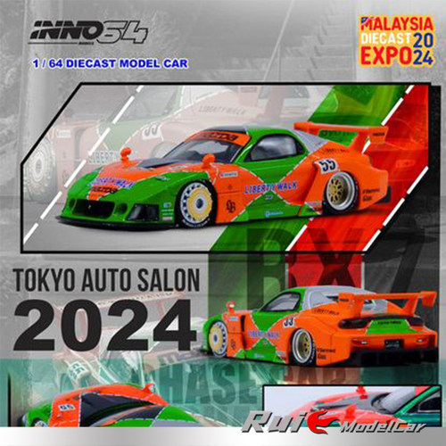 1:64 INNO64马自达RX-7 FD3S LB 2024东京改装车展马来版汽车模型