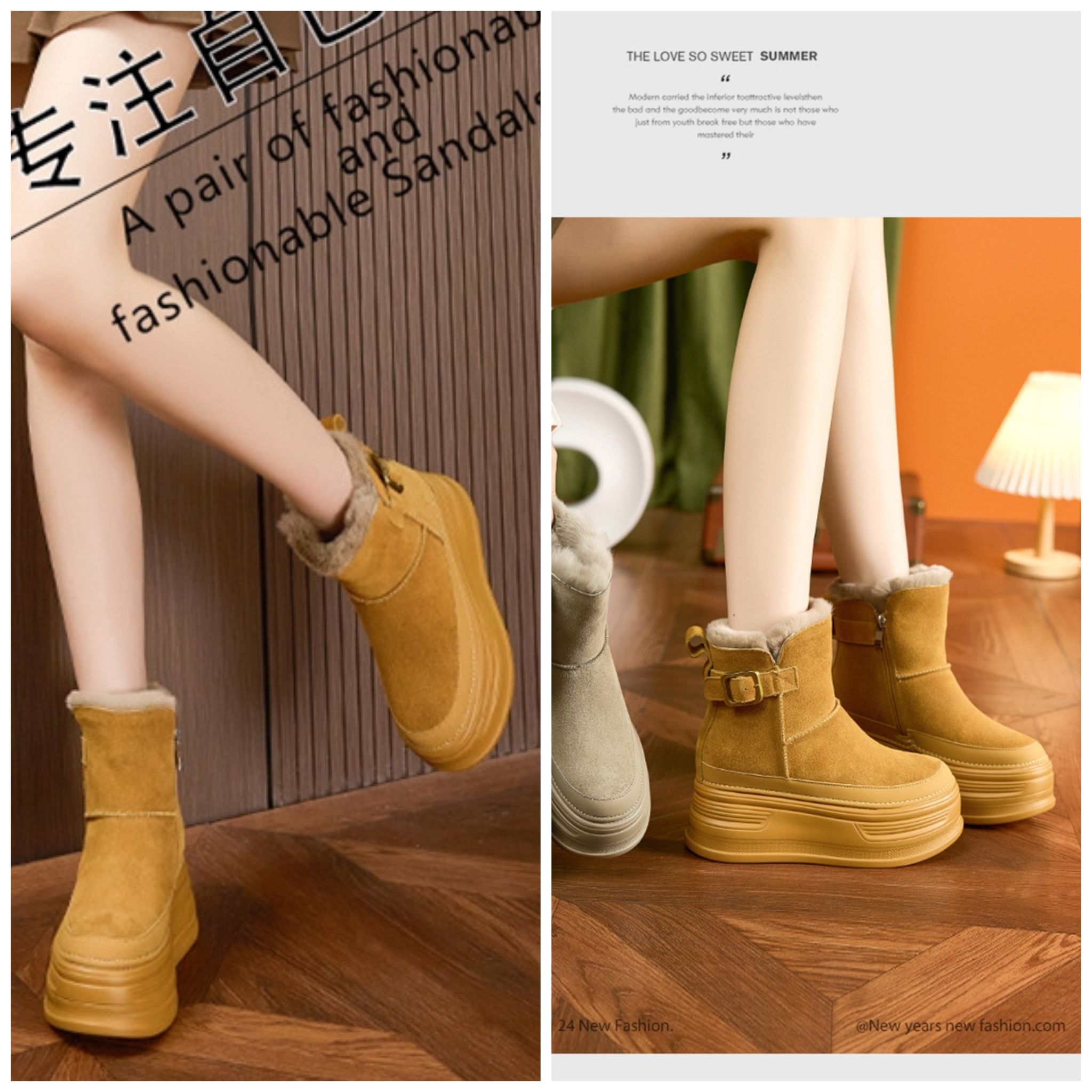 内增高雪地靴女2025冬季新款厚底小个子短靴防寒真皮加绒保暖女靴