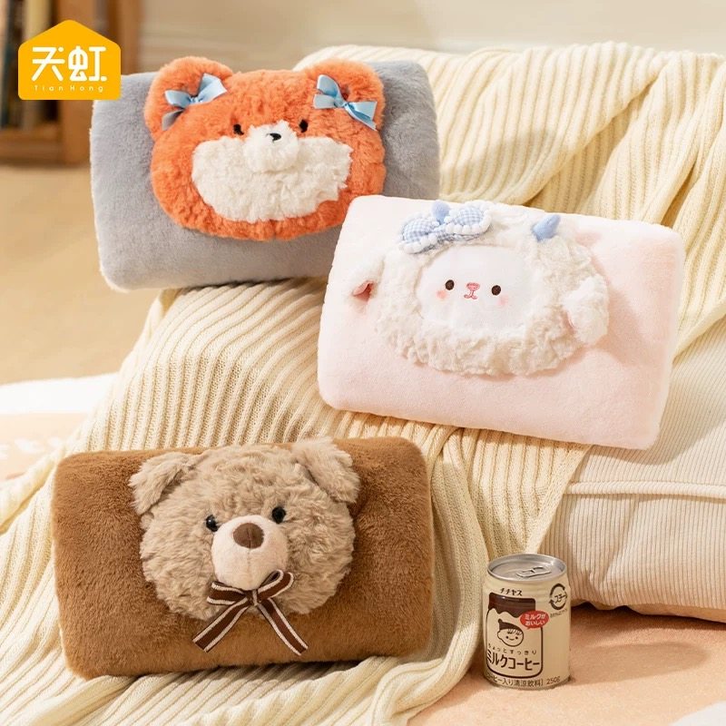 天虹充电式宝卡通动物暖水袋防爆暖水袋新款电热水袋国标电暖手