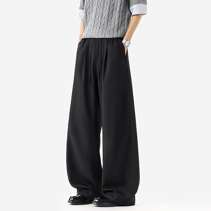 妈个鸡妈MGJM老钱风痞帅纯色冰感冰丝弯刀西裤休闲裤男女高街百搭,男装,休闲裤,淘宝优惠券,粉丝福利购,淘宝优惠卷