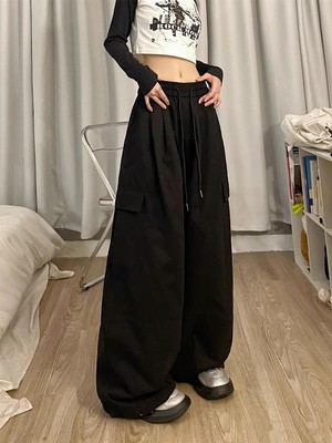 休闲裤束脚直筒长裤男女裤子宽松