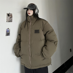 妈个鸡妈MGJM冬季棉服复古刺绣宽松立领棉衣加厚面包服外套男女潮